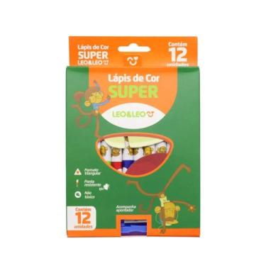 Imagem de Lápis 12 Cores Super Triangular com Apontador (Cor Sortida) Leo&Leo Le