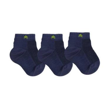 Imagem de Kit 3 Pares Meia Infantil Baby Up 02025 Algodão Cano Médio, Cano médio