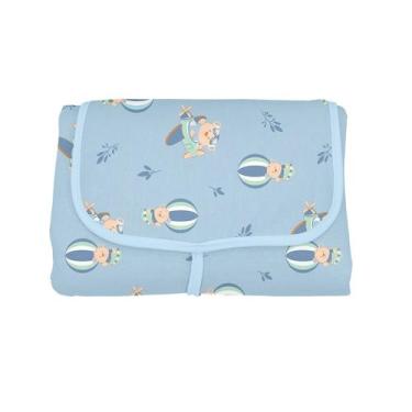 Imagem de Trocador de Fraldas Portátil Estampado - 43cm x 65cm - Bublim, Urso Ba