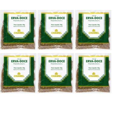 Imagem de Chá Erva Doce Kit 6 Pacotes Selecionado Chamel