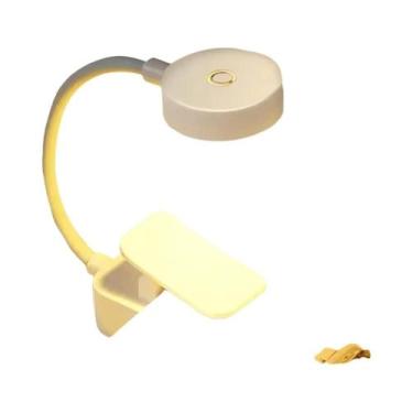 Imagem de Luminária De Mesa LED Recarregável Por USB Com Clampe Dobrável, 3 Modo