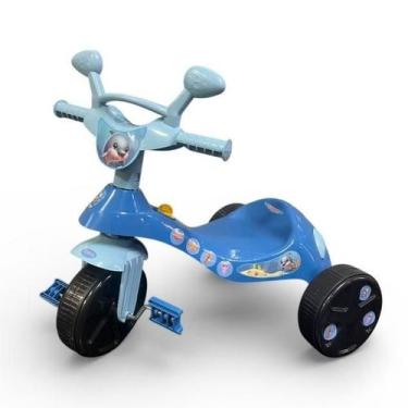 Imagem de Triciclo Velotrol Baby Infantil Com Adesivos e Pedal Biemme, Golfinho