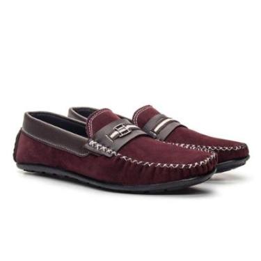 Imagem de Mocassim Masculino Sapatilha Casual Leve Camurça Sapato Drive Sola de Borracha Costurada-Masculino