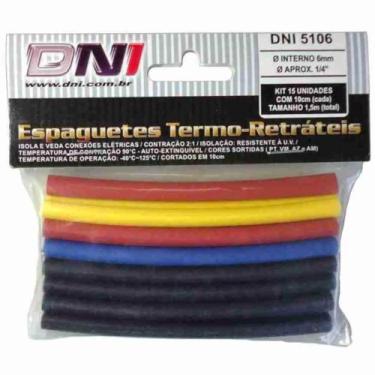 Imagem de Espaguete Termo Retrátil Com 15 Peças 6mm - 5106 - Dani - OUTRAS MARCA