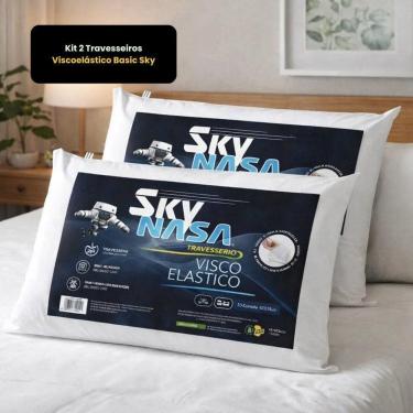 Imagem de Kit 2 Travesseiros Viscoelástico Basic Sky