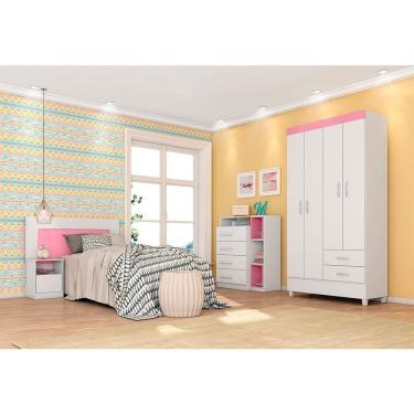 Imagem de Guarda Roupa Solteiro com Pes 4 Portas 2 Gavetas Astro Demobile