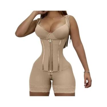 Imagem de Fajas Colombianas Femininas De Alta Compressão Com Alças Para Controle