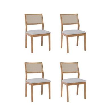 Imagem de Kit 4 Cadeiras para Sala de Jantar Estofadas Oiti - Cimol