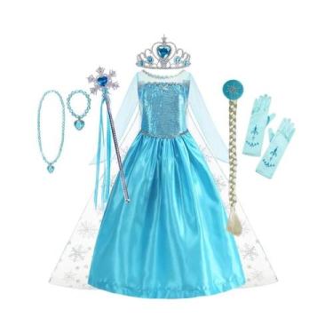 Imagem de Fantasia De Princesa Rainha Da Neve Para Meninas, Vestido De Cosplay P