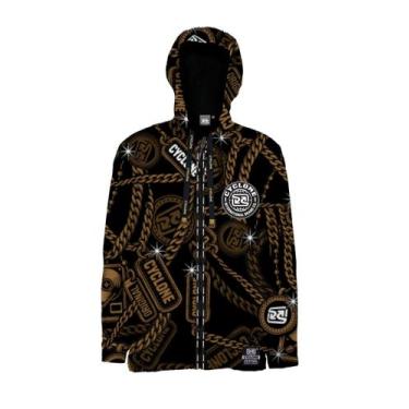 Imagem de (LANÇAMENTO) Jaqueta Cyclone Veludo Gold Chains, Preto, Marrom, M