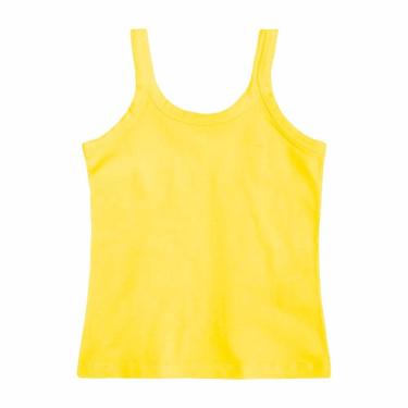 Imagem de Blusa Regata Infantil Feminina Amarelo 8 Anos - Basic +