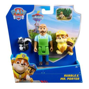 Imagem de Boneco da Patrulha Canina Pack 3 Rubble, Sr. Porter e Gambá - Sunny Br