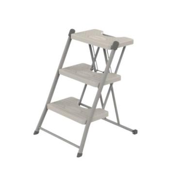 Imagem de Escada Alcance 3 Degraus Dobrável 120 kg Cinza Anodilar
