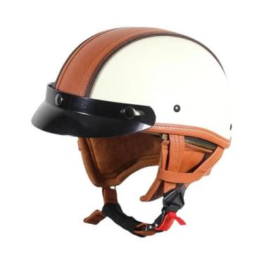 Imagem de Capacete De Moto Vintage Aberto Retrô Para Scooter UCHOOSE Alemanha, B