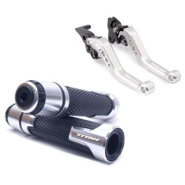 Imagem de Kit Manete Esportivo e Manopla Titan 125 150 160 Freio á Disco - Stark
