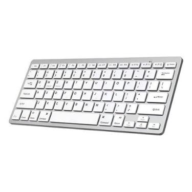 Imagem de Mini Teclado Sem Fio Bluetooth Slim Uso em Notebook Tablet Celular e C
