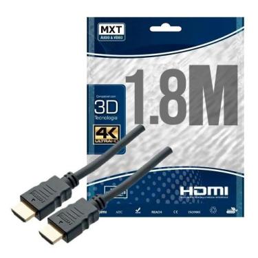 Imagem de Cabo Hdmi 2.0 Ultra Hd 4k Ouro Com Filtro 1.8 Metros - MXT