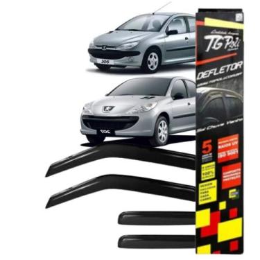 Imagem de Calha De Chuva Defletor Peugeot 206/207 01/14 4 Portas TgPoli (20.001)