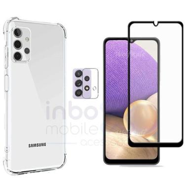 Imagem de Capa Anti Queda Samsung Galaxy A32 + Pelicula 3D + Pl Camera - inboxmo