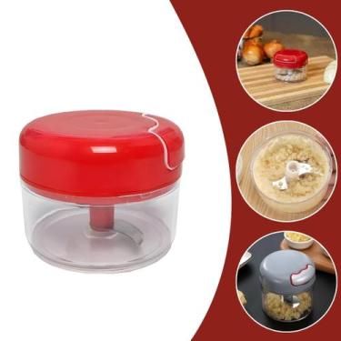 Imagem de Mini Processador De Alimento Triturador Manual De Alho 2 Laminas em Aç