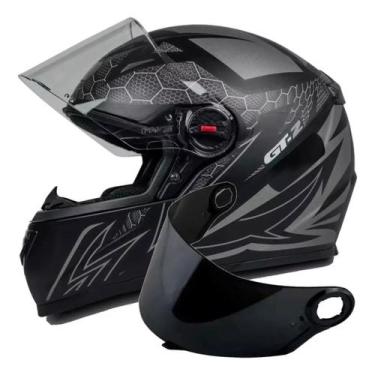 Imagem de Capacete Fw3 Gt2 Preto Fosco Mais Viseira Fumê, 60