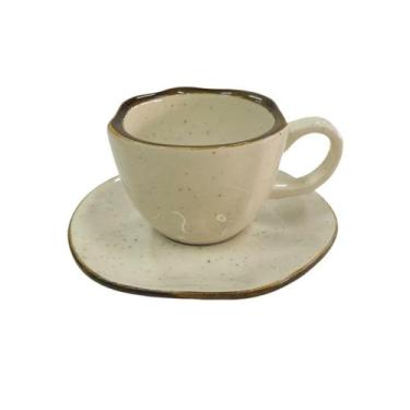 Imagem de Xícara de Café Com Pires 75ml Porcelana Maresia - Oxford