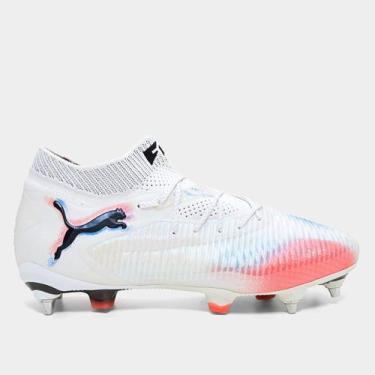 Imagem de Chuteira Campo Puma Future 8 Ultimate Masculina, Branco, Vermelho, 40