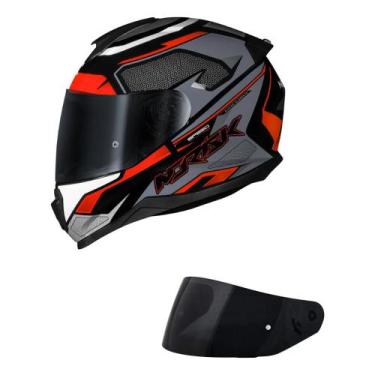 Imagem de Capacete norisk razor speedmax laranja com viseira fumê, 62