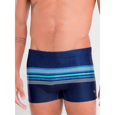 Imagem de Sunga Boxer Mash 300.130 Masculina Degradê Listras FPS 50 Poliéster T.