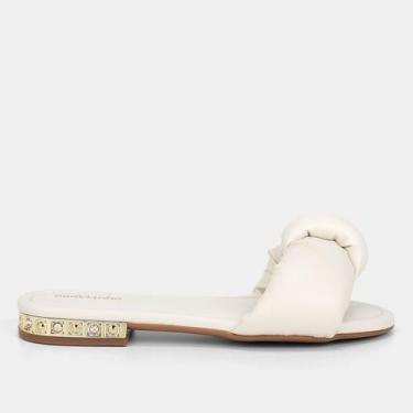 Imagem de Sandália Infantil Molekinha Nó Strass, Off white, 28