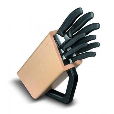 Imagem de Conjunto com facas linha Swiss Classic e cepo de madeira Victorinox 6.