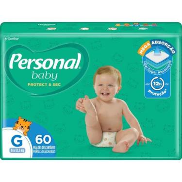 Imagem de Fralda Descartável Personal Baby Pacote Hiper Econômico - Santher, G C