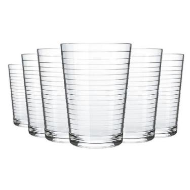 Imagem de Jogo de Copos De Vidro Transparente 280ml 6 Peças Ginga Nadir