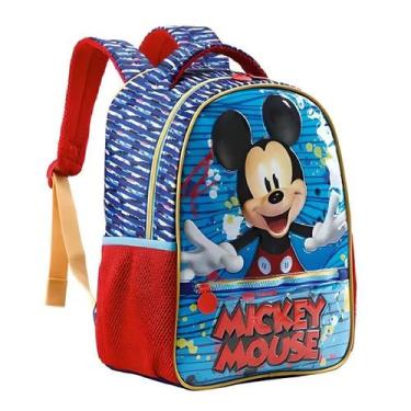 Imagem de Mochila escolar costa infantil Mickey Mouse azul Xeryus