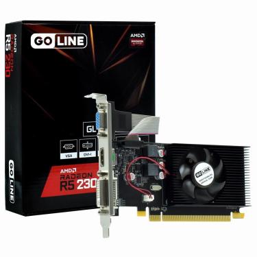 Imagem de Placa de Vídeo Dedicada Radeon R5-230 2GB DDR3 GL-R5-230-2GB Low Profile com Saídas HDMI DVI VGA Goline