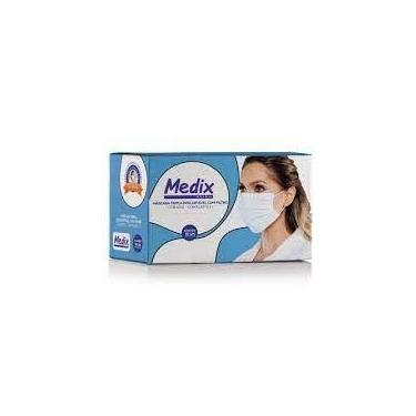 Imagem de Mascara tripla medix azul c/50