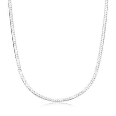 Imagem de Choker Semijoia Trabalhada Lisa - Rei Das Joias, Folheado prata, 35 CM