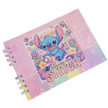 Imagem de Livro de Colorir Stitch - 50 Folhas A5 180g Criativo - Smactudo