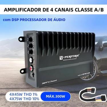 Imagem de Amplificador De Carro DSP De 300W 4 Canais RMS 4 X 75W, Processador De