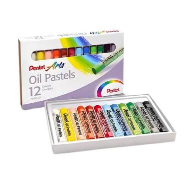 Imagem de Giz Pastel Oleoso Artistico C/ 12 Cores Pentel Arts Phn-12