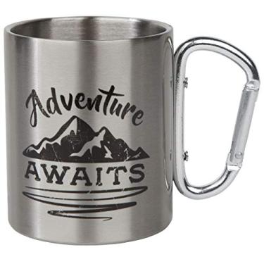 Imagem de Caneca de acampamento unissex Adventure Awaits com mosquetão GB Eye, prata, padrão