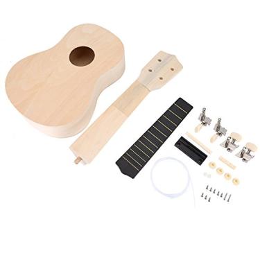 Imagem de Eujgoov Ukulele DIY Make Your Own Ukulele Hawaii Wooden Ukulele Kit de Construção de Pintura de Ukulele