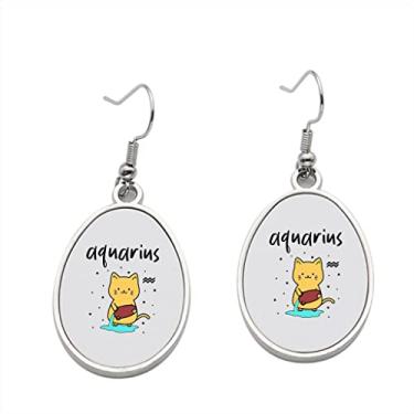 Imagem de Brinco Aquarins – Brincos pendentes para meninas – Presente de festa de aniversário dos namorados, Metal, Sem pedras preciosas