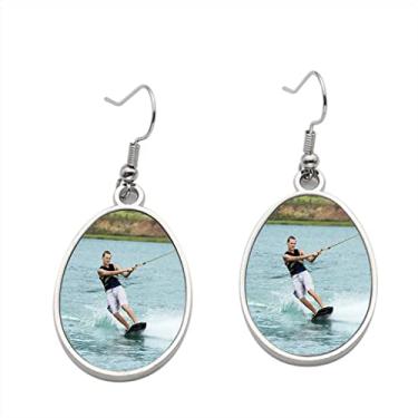 Imagem de Brinco Teen Wakeboarder – Brincos pendurados para meninas – Presente de festa de aniversário dos namorados, Metal, Sem pedras preciosas