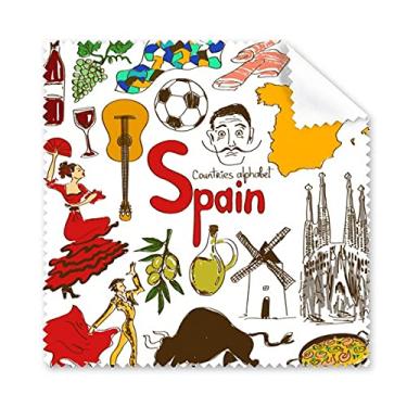 Imagem de Pano de limpeza Espanha Landscap Animais Bandeira Nacional Pano de limpeza para tela de telefone 5 peças