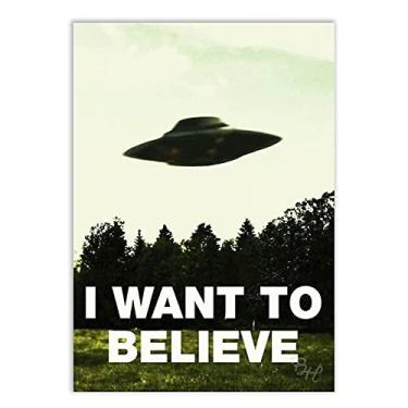 Imagem de Placa Decorativa I Want To Believe Ets Aliens