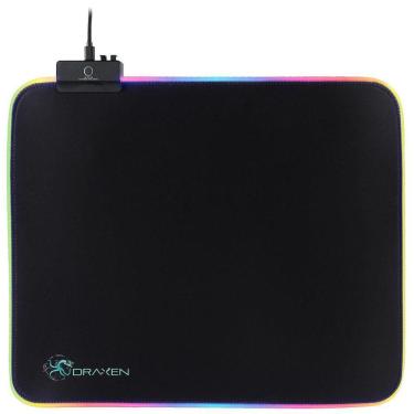 Imagem de Mouse Pad Gamer Dn40 300X360X4Mm Preto Rgb Mode Draxen
