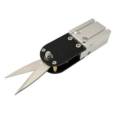 Imagem de Tesouras de pinça pneumáticas ajustáveis cortador de tesoura de pinças de ar para tecidos máscara de orelha corda elástica folha de metal plástica (HS-K56)