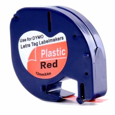 Imagem de Fita 91203 P/ Rotulador Dymo Letratag Plastica 12mm Vermelha - Byt