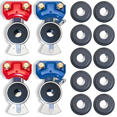 Imagem de CheeMuii Conjunto de mãos universais Glad com 10 peças de vedação, mangueira de ar de emergência de alumínio, conjunto de aperto de mão para caminhão semireboque, trailers, 2 peças, vermelho, 2 peças, azul